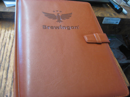 BREWINGON leather like Craft Beer Log Book Journal Brown NEW FREE SHIPPING