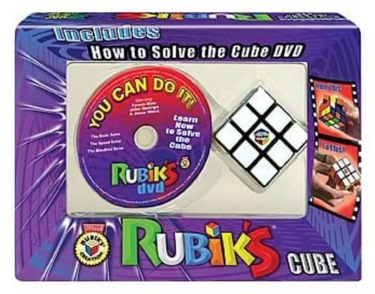 RUBIK’S CUBE WITH HOW TO SOLVE THE CUBE DVD***NEW