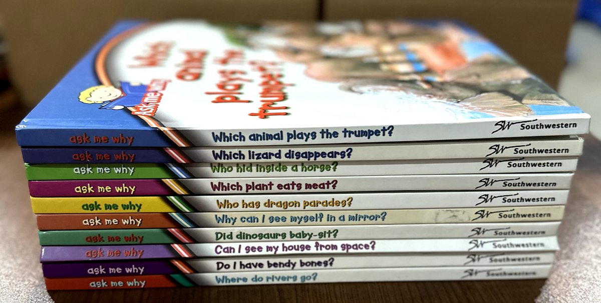 LOT OF 10 ASK ME WHY Illustrated Kid's Science History Picture Book Southwestern