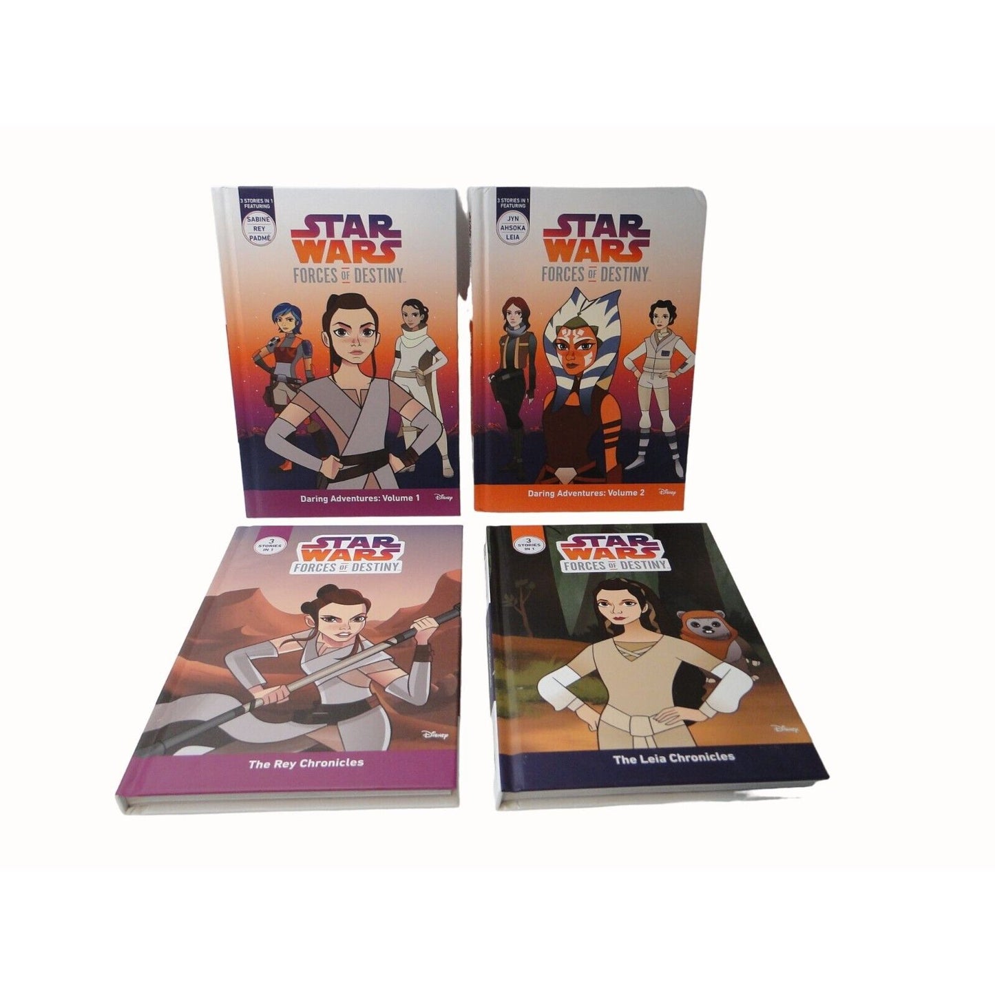 Disney Star Wars Forces of Destiny 4 Book Set The Leia Rey Chronicles Hardback - Like New