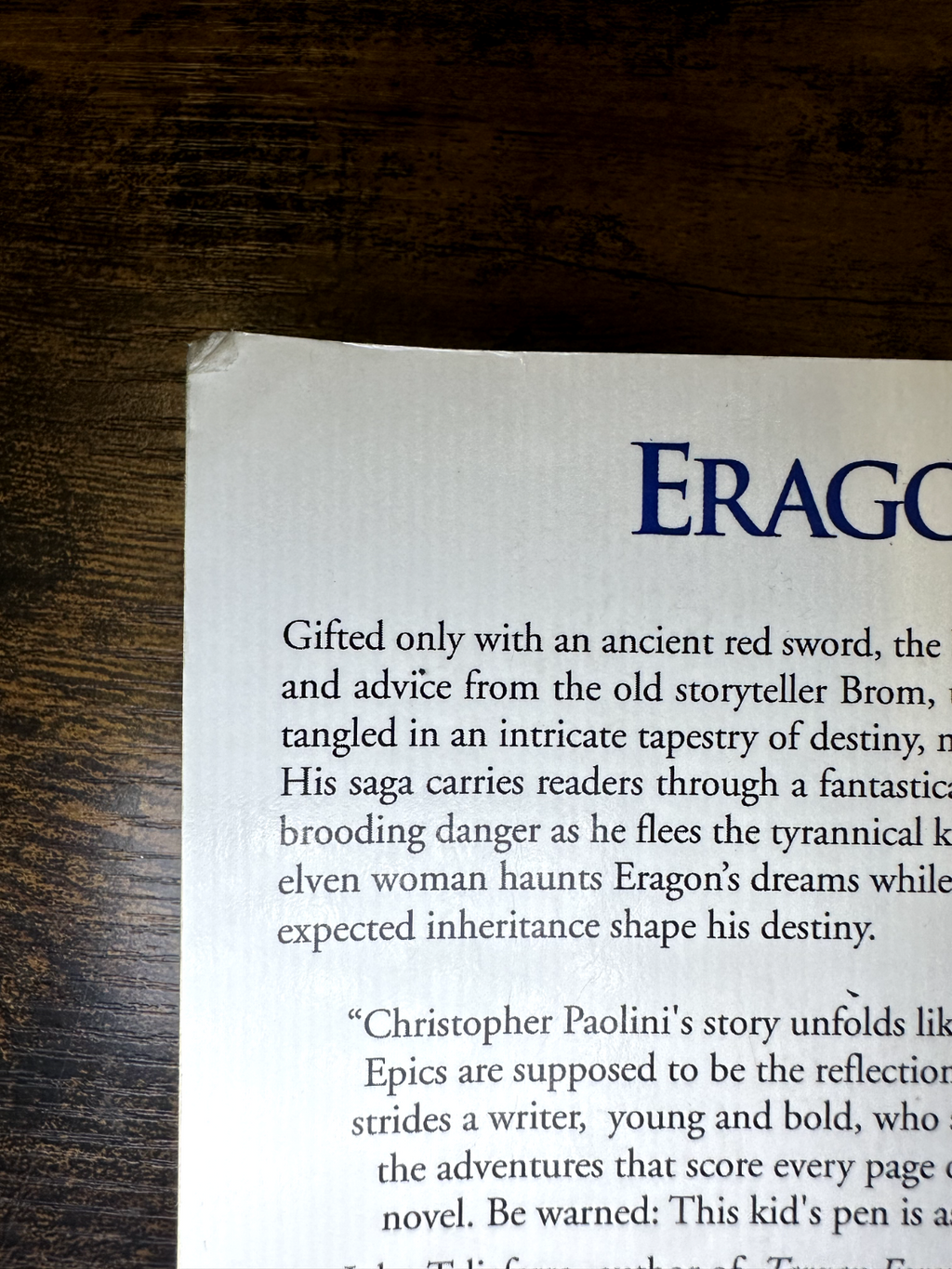 Eragon Paolini SIGNED True 1st Self-Published 2002 Paolini International Rare