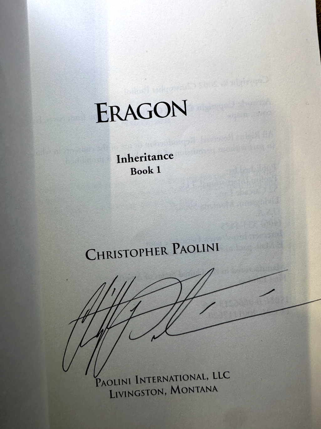 Eragon Paolini SIGNED True 1st Self-Published 2002 Paolini International Rare