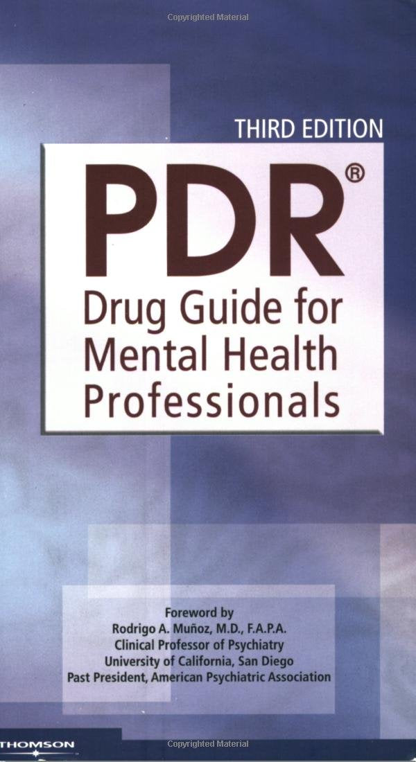 PDR Drug Guide for Mental Health Professionals, 3rd Edition Physicians' Desk Reference - Acceptable