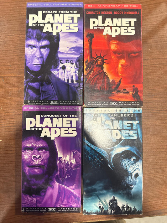 Planet Of The Apes VHS Set 4 VHS Collection - Good