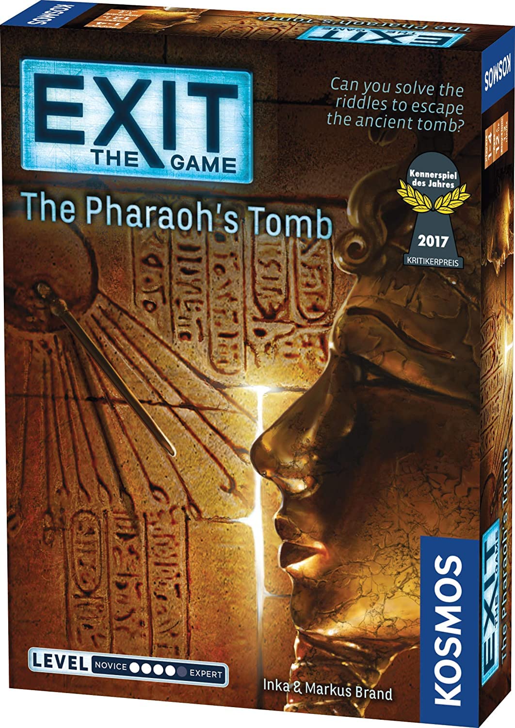 Exit: The Pharaoh's Tomb | Exit: The Game - A Kosmos Game | Kennerspiel Des Jahres Winner | Family-Friendly, Card-Based at-Home Escape Room Experience for 1 to 4 Players, Ages 12+