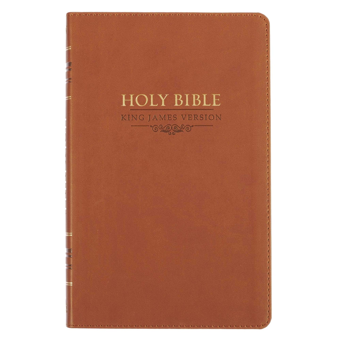 KJV Holy Bible, Gift Edition Faux Leather, King James Version, Saddle Tan