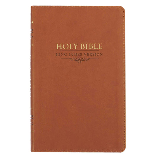 KJV Holy Bible, Gift Edition Faux Leather, King James Version, Saddle Tan