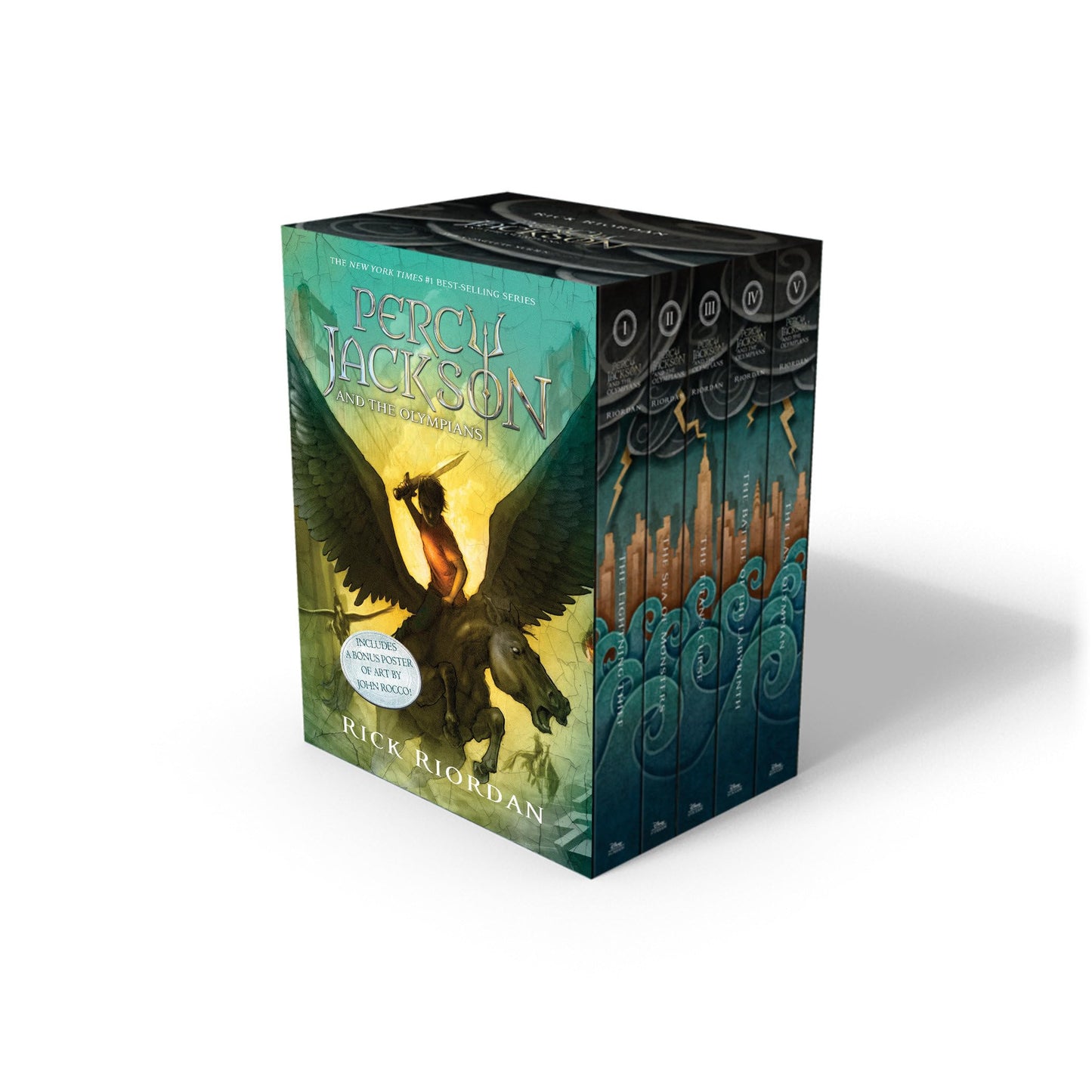 Percy Jackson and the Olympians 5 Book Paperback Boxed Set (w/poster) (Percy Jackson & the Olympians) - Good