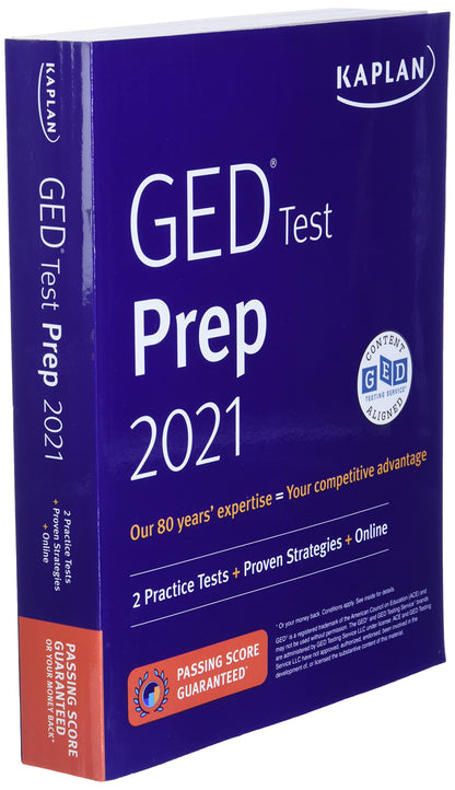 GED Test Prep 2021: 2 Practice Tests + Proven Strategies + Online (Kaplan Test