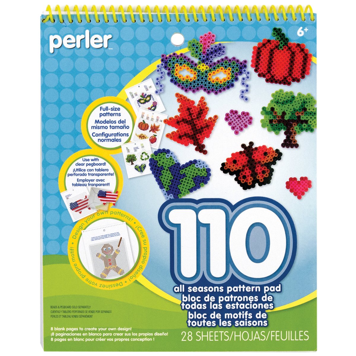 Perler Beads Pattern Pad, All Seasons, 28 pgs - Good