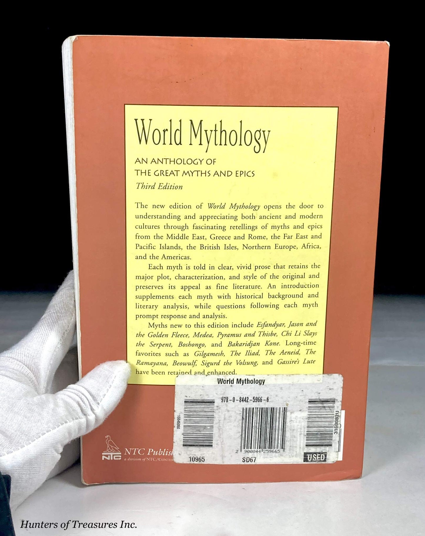 World Mythology Third Edition By Dona Rosenberg Paperback - Like New