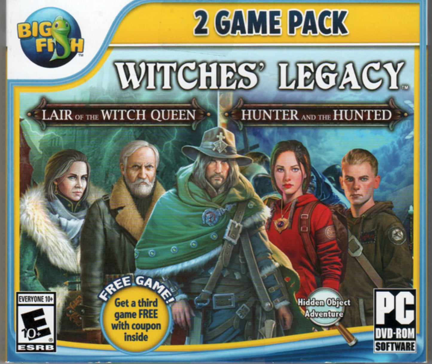 Witches Legacy LAIR OF THE WITCH QUEEN + HUNTER & THE HUNTED Hidden Object PC Game [video game] - Good