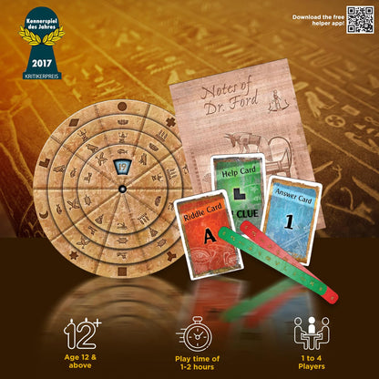 Exit: The Pharaoh's Tomb | Exit: The Game - A Kosmos Game | Kennerspiel Des Jahres Winner | Family-Friendly, Card-Based at-Home Escape Room Experience for 1 to 4 Players, Ages 12+