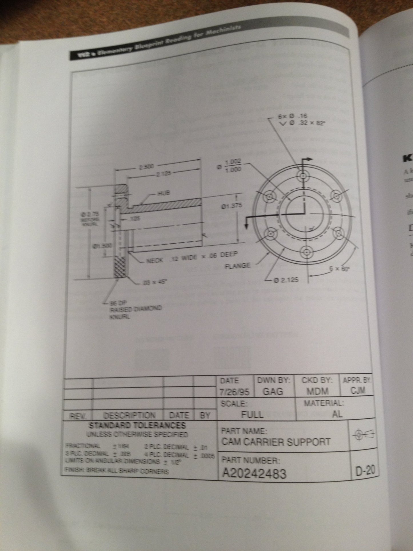 Elementary Blueprint Reading for Machinists (Delmar Learning Blueprint Reading Series) Taylor, David L. - Like New