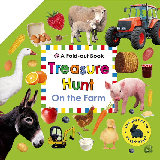 Treasure Hunt: On the Farm: A Fold-Out Book Priddy, Roger - Good