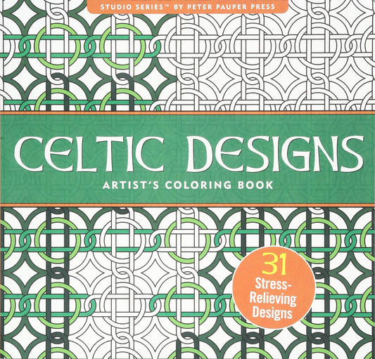 Celtic Designs Artist's Adult Coloring Book (Studio) [Paperback] Peter Pauper Press