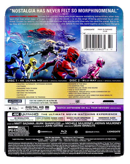 Saban's Power Rangers 4K Ultra HD [Blu-ray + Digital HD] [4K UHD] [Blu-ray] - Good