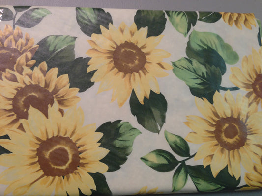 Sunflower Vinyl Tablecloth 60" Round