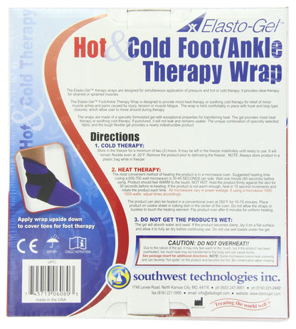 Elasto Gel Hot/Cold Wrap,foot and Ankle Wrap