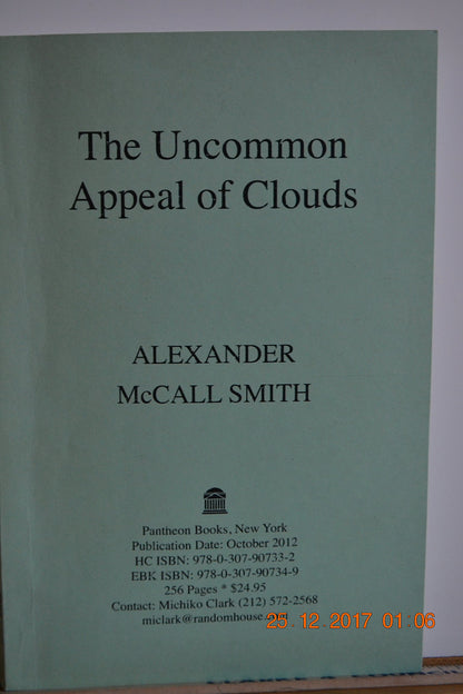 The Uncommon Appeal of Clouds: An Isabel Dalhousie Novel (9) [Hardcover] McCall