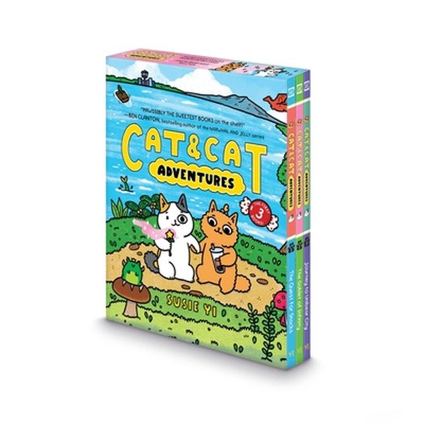 Cat & Cat Adventures #1-3: A Graphic Novel 3-Book Box Set: The Quest for Snacks, the Goblet of Infinity, Journey Into Un