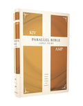 KJV, Amplified, Parallel Bible, Large Print, Hardcover, Red Letter Edition: Two Bible Versions Together for Study and Co