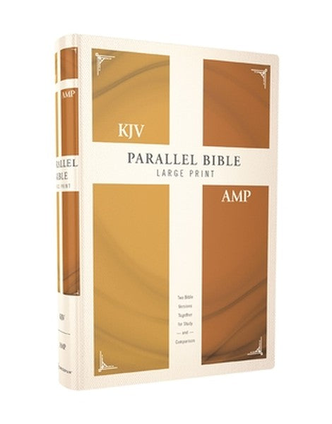KJV, Amplified, Parallel Bible, Large Print, Hardcover, Red Letter Edition: Two Bible Versions Together for Study and Co