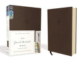 NIV, Journal the Word Bible, Imitation Leather, Brown, Red Letter Edition, Comfort Print: Reflect, Take Notes, or Create