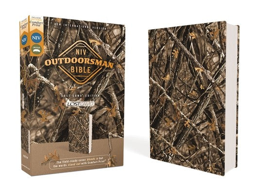 Niv, Outdoorsman Bible, Lost Camo Edition, Leathersoft, Red Letter Edition, Comfort Print: The Field-Ready Cover Blends 