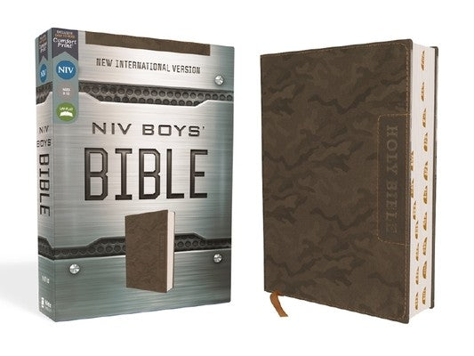 Niv, Boys' Bible, Leathersoft, Brown Camo, Thumb Indexed Tabs, Comfort Print: A Foundation for Lifelong Faith and Learni