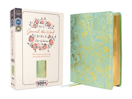 Niv, Journal the Word Bible for Women (Perfect for Note-Taking), Leathersoft, Teal, Red Letter, Comfort Print: 500+ Prom