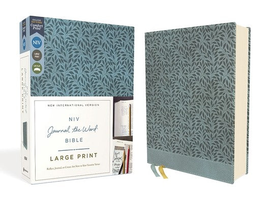 Niv, Journal the Word Bible (Perfect for Note-Taking), Large Print, Leathersoft, Teal, Red Letter, Comfort Print: Reflec