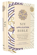 NIV Application Bible, Hardcover, Multi-Cream, Red Letter, Comfort Print: Bringing the Ancient Message of the Bible Into