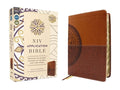 NIV Application Bible, Leathersoft, Brown, Red Letter, Thumb Indexed, Comfort Print: Bringing the Ancient Message of the