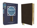 NIV Study Bible, Fully Revised Edition (Study Deeply. Believe Wholeheartedly.), Genuine Leather, Calfskin, Brown, Red Le