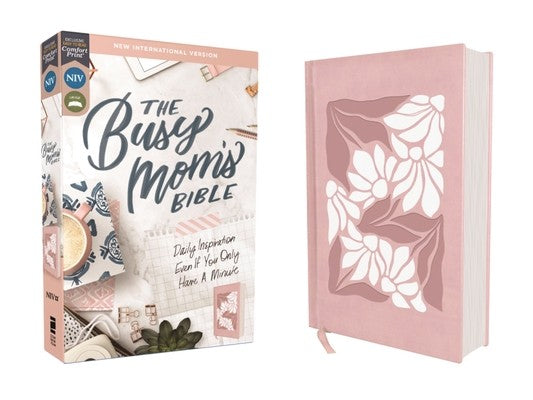 Niv, the Busy Mom's Bible, Leathersoft Over Board, Pink, Red Letter, Comfort Print: Daily Inspiration Even If You Only H