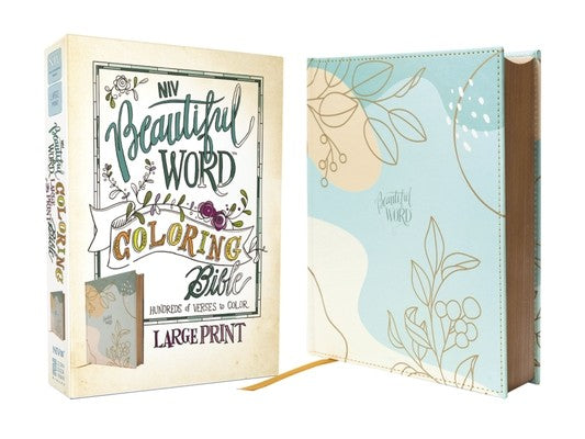 Niv, Beautiful Word Coloring Bible, Large Print, Leathersoft Over Board, Teal: Hundreds of Verses to Color