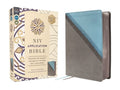 NIV Application Bible, Leathersoft, Teal/Grey, Red Letter, Comfort Print: Bringing the Ancient Message of the Bible Into