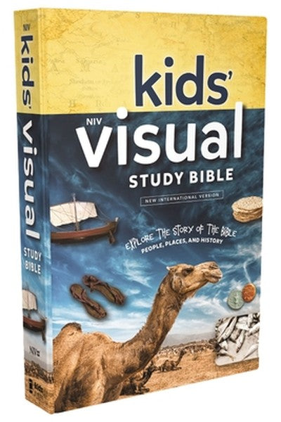 Niv, Kids' Visual Study Bible, Hardcover, Blue, Full Color Interior: Explore the Story of the Bible---People, Places, an