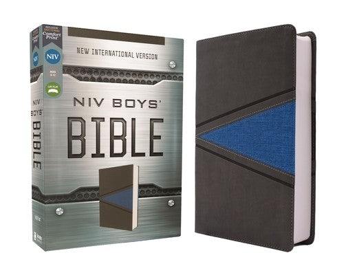 Niv, Boys Bible, Leathersoft, Gray/Blue, Comfort Print