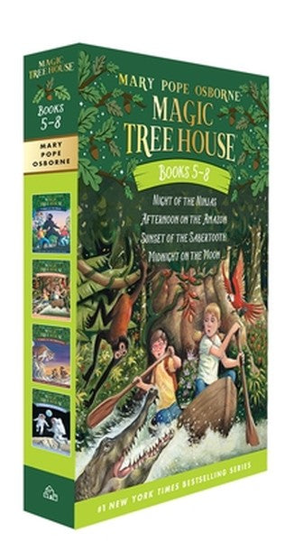 Magic Tree House Books 5-8 Boxed Set: Night of the Ninjas; Afternoon on the Amazon; Sunset of the Sabertooth; Midnight o