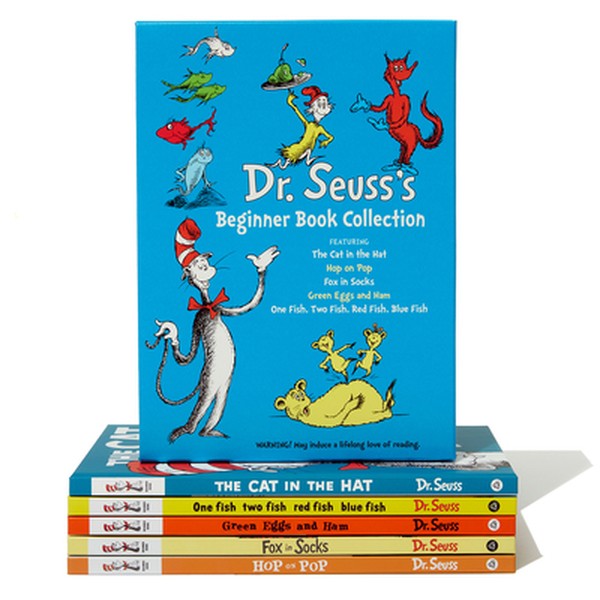 Dr. Seuss's Beginner Book Boxed Set Collection: The Cat in the Hat; One Fish Two Fish Red Fish Blue Fish; Green Eggs and