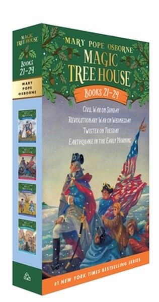 Magic Tree House Books 21-24 Boxed Set: Civil War on Sunday; Revolutionary War on Wednesday; Twister on Tuesday; Earthqu