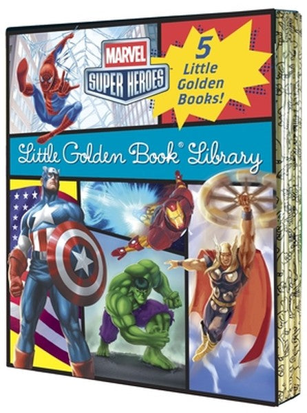 Marvel Super Heroes Little Golden Book Library: 5-Book Boxed Set: Spider-Man, Hulk, Iron Man, Captain America, the Aveng
