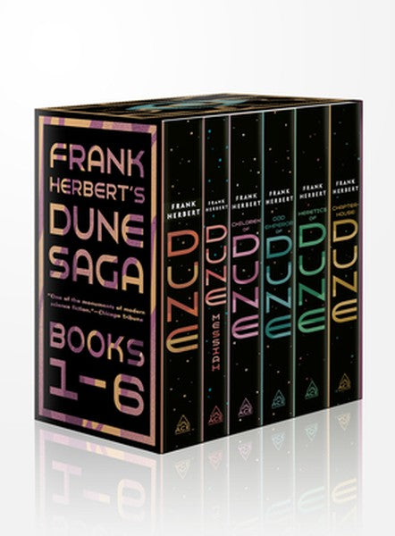Frank Herbert's Dune Saga 6-Book Boxed Set: Dune, Dune Messiah, Children of Dune, God Emperor of Dune, Heretics of Dune,