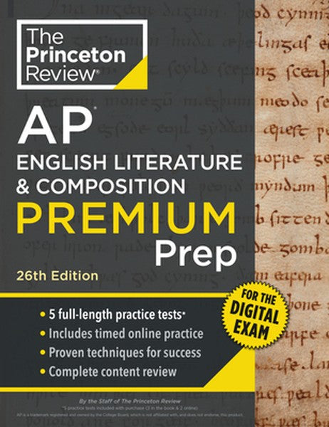 Princeton Review AP English Literature & Composition Premium Prep, 26th Edition: 5 Practice Tests + Digital Practice Onl