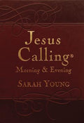 Jesus Calling Morning and Evening, Brown Leathersoft Hardcover, with Scripture References: Yearlong Guide to Inner Peace