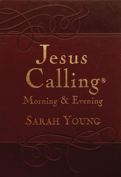 Jesus Calling Morning and Evening, Brown Leathersoft Hardcover, with Scripture References: Yearlong Guide to Inner Peace