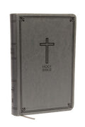 NKJV, Deluxe Gift Bible, Imitation Leather, Gray, Red Letter Edition