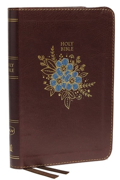 NKJV, Thinline Bible, Compact, Imitation Leather, Burgundy, Red Letter Edition